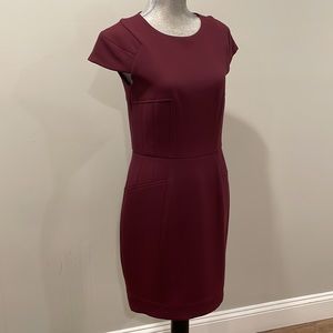 Shoshanna Dress Burgandy Maroon solid color Size 6